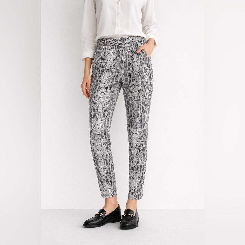 Equipment Femme Snakeskin Silk Pants XS Tapered Work Office Chic Statement Cool